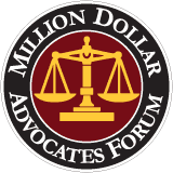 Million Dollar Advocates Forum membership badge