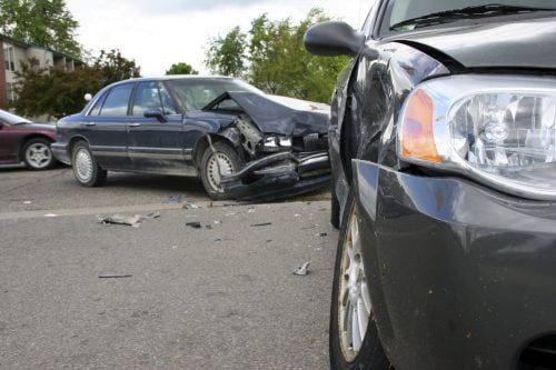 T-bone Car Accident Stock Photo