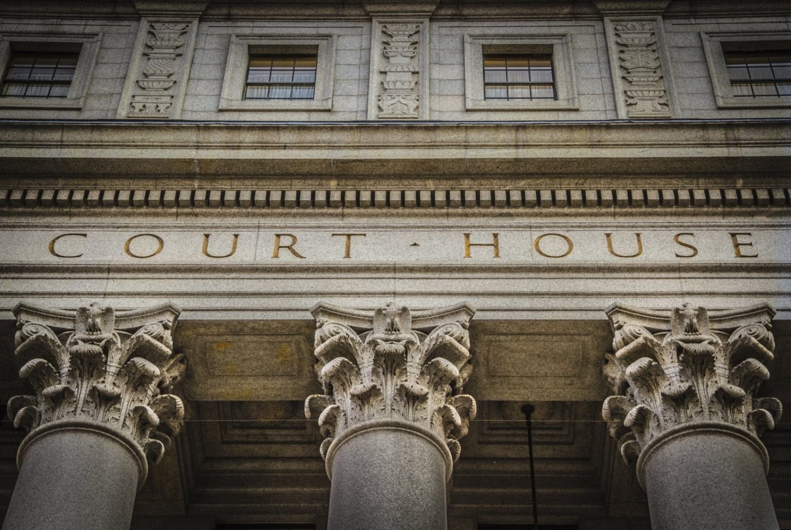 Exterior Of A Courthouse Stock Photo
