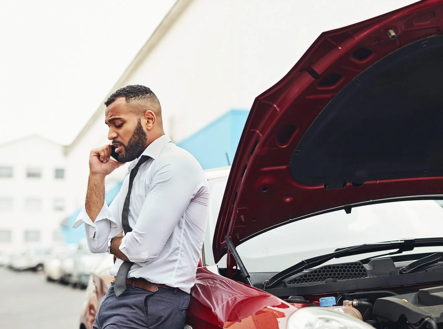 A man calling his Anderson, IN, car accident lawyer.